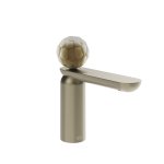 Gessi Perle Bateria umywalkowa z korkiem klik-klak finox brushed nickel/murano battuto 74451.149