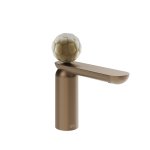 Gessi Perle Bateria umywalkowa z korkiem klik-klak copper brushed pvd/murano battuto 74451.708