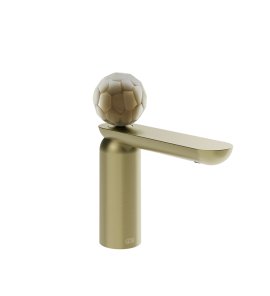 Gessi Perle Bateria umywalkowa z korkiem klik-klak brass brushed pvd/murano battuto 74451.727