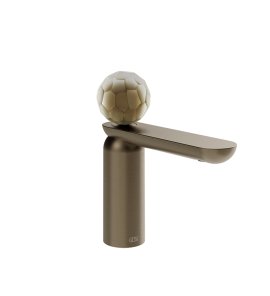 Gessi Perle Bateria umywalkowa z korkiem klik-klak coffee bronze brushed pvd/murano battuto 74451.761
