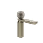 Gessi Perle Bateria umywalkowa z korkiem klik-klak finox brushed nickel/murano pulegoso 74651.149