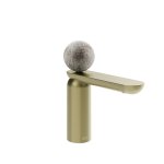 Gessi Perle Bateria umywalkowa z korkiem klik-klak brass brushed pvd/murano pulegoso 74651.727