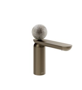 Gessi Perle Bateria umywalkowa z korkiem klik-klak coffee bronze brushed pvd/murano pulegoso 74651.761