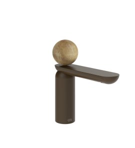 Gessi Perle Bateria umywalkowa z korkiem klik-klak dark bronze/onyx cola 74351.845