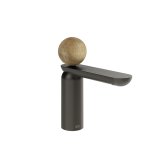 Gessi Perle Bateria umywalkowa z korkiem klik-klak black metal brushed pvd/onyx cola 74351.707