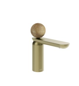Gessi Perle Bateria umywalkowa z korkiem klik-klak brass brushed pvd/onyx cola 74351.727