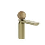 Gessi Perle Bateria umywalkowa z korkiem klik-klak brass brushed pvd/onyx cola 74351.727