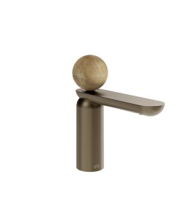 Gessi Perle Bateria umywalkowa z korkiem klik-klak coffee bronze brushed pvd/onyx cola 74351.761