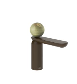 Gessi Perle Bateria umywalkowa z korkiem klik-klak dark bronze/onyx green 74551.845