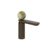 Gessi Perle Bateria umywalkowa z korkiem klik-klak dark bronze/onyx green 74551.845