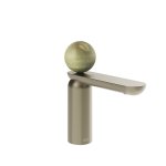 Gessi Perle Bateria umywalkowa z korkiem klik-klak finox brushed nickel/onyx green 74551.149