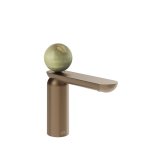 Gessi Perle Bateria umywalkowa z korkiem klik-klak copper brushed pvd/onyx green 74551.708