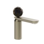 Gessi Perle Bateria umywalkowa z korkiem klik-klak finox brushed nickel/Murano Sfaccettato 74202.149