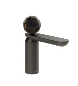 Gessi Perle Bateria umywalkowa bez korka black metal brushed pvd/Murano Sfaccettato 74202.707