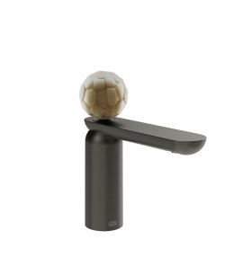 Gessi Perle Bateria umywalkowa bez korka black metal brushed pvd/Murano Batutto 74402.707