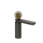Gessi Perle Bateria umywalkowa bez korka black metal brushed pvd/Murano Batutto 74402.707