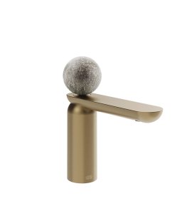 Gessi Perle Bateria umywalkowa bez korka warm bronze brushed pvd/Murano Pulegoso 74602.726