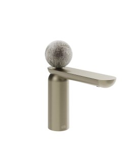 Gessi Perle Bateria umywalkowa bez korka finox brushed nickel/Murano Pulegoso 74602.149