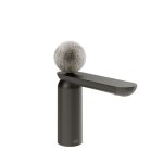 Gessi Perle Bateria umywalkowa bez korka black metal brushed pvd/Murano Pulegoso 74602.707