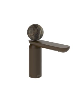 Gessi Perle Bateria umywalkowa bez korka dark bronze/Emperador Dark marble 74102.845
