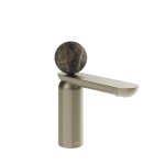Gessi Perle Bateria umywalkowa bez korka finox brushed nickel/Emperador Dark marble 74102.149