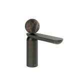 Gessi Perle Bateria umywalkowa bez korka black metal brushed pvd/Emperador Dark marble 74102.707