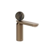Gessi Perle Bateria umywalkowa bez korka copper brushed pvd/Emperador Dark marble 74102.708