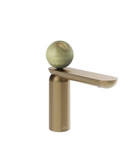 Gessi Perle Bateria umywalkowa bez korka warm bronze brushed pvd/onyx green 74502.726