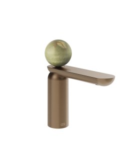 Gessi Perle Bateria umywalkowa bez korka copper brushed pvd/onyx green 74502.708