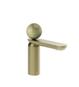 Gessi Perle Bateria umywalkowa bez korka brass brushed pvd/onyx green 74502.727
