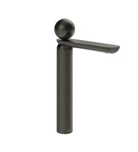Gessi Perle Bateria umywalkowa z korkiem klik-klak black metal brushed pvd/metal 74053.707