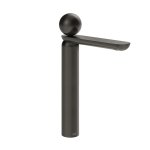 Gessi Perle Bateria umywalkowa z korkiem klik-klak black metal brushed pvd/metal 74053.707