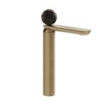 Gessi Perle Bateria umywalkowa z korkiem klik-klak warm bronze brushed pvd/murano sfaccettato 74253.726