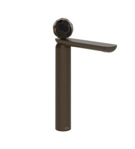 Gessi Perle Bateria umywalkowa z korkiem klik-klak dark bronze/murano sfaccettato 74253.845