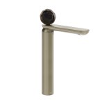 Gessi Perle Bateria umywalkowa z korkiem klik-klak finox brushed nickel/murano sfaccettato 74253.149