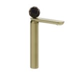 Gessi Perle Bateria umywalkowa z korkiem klik-klak brass brushed pvd/murano sfaccettato 74253.727