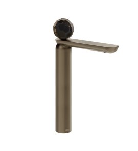 Gessi Perle Bateria umywalkowa z korkiem klik-klak coffee bronze brushed pvd/murano sfaccettato 74253.761
