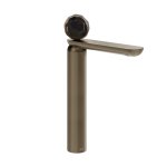 Gessi Perle Bateria umywalkowa z korkiem klik-klak coffee bronze brushed pvd/murano sfaccettato 74253.761