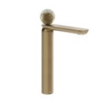 Gessi Perle Bateria umywalkowa z korkiem klik-klak warm bronze brushed pvd/murano battuto 74453.726
