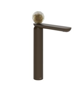 Gessi Perle Bateria umywalkowa z korkiem klik-klak dark bronze/murano battuto 74453.845