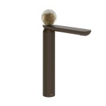 Gessi Perle Bateria umywalkowa z korkiem klik-klak dark bronze/murano battuto 74453.845