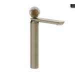 Gessi Perle Bateria umywalkowa z korkiem klik-klak finox brushed nickel/murano battuto 74453.149