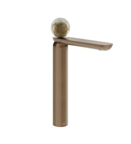 Gessi Perle Bateria umywalkowa z korkiem klik-klak copper brushed pvd/murano battuto 74453.708