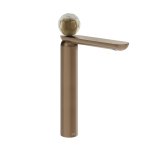 Gessi Perle Bateria umywalkowa z korkiem klik-klak copper brushed pvd/murano battuto 74453.708