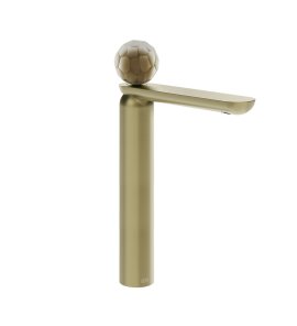 Gessi Perle Bateria umywalkowa z korkiem klik-klak brass brushed pvd/murano battuto 74453.727