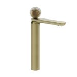 Gessi Perle Bateria umywalkowa z korkiem klik-klak brass brushed pvd/murano battuto 74453.727