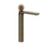 Gessi Perle Bateria umywalkowa z korkiem klik-klak coffee bronze brushed pvd/murano battuto 74453.761