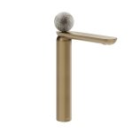 Gessi Perle Bateria umywalkowa z korkiem klik-klak warm bronze brushed pvd/murano pulegoso 74653.726