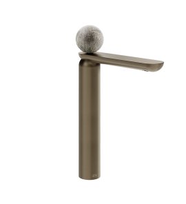 Gessi Perle Bateria umywalkowa z korkiem klik-klak coffee bronze brushed pvd/murano pulegoso 74653.761