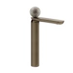 Gessi Perle Bateria umywalkowa z korkiem klik-klak coffee bronze brushed pvd/murano pulegoso 74653.761